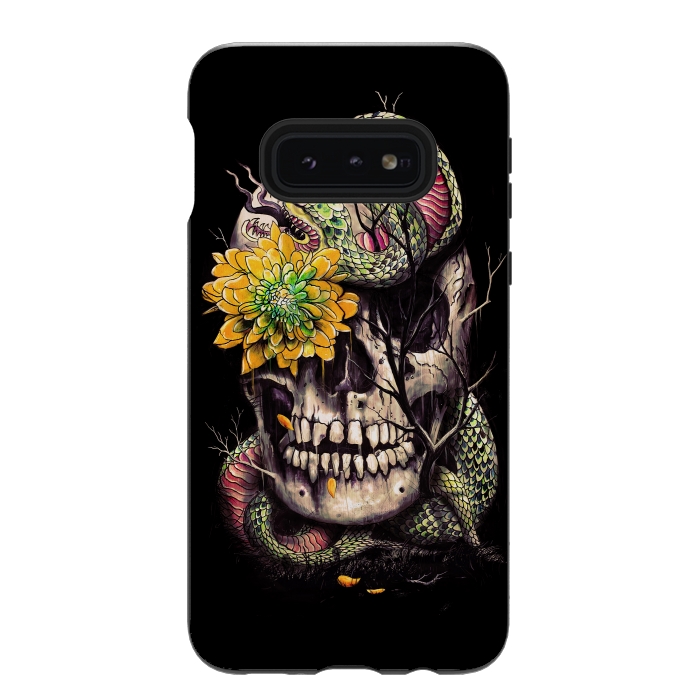 Galaxy S10e StrongFit Snake and Skull by Nicebleed