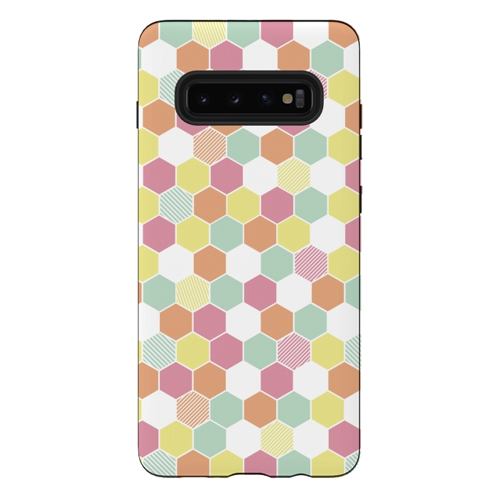 Galaxy S10 plus StrongFit Geo Hex by Alice Perry Designs