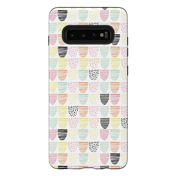 Galaxy S10 plus StrongFit Scandi Doodle by Alice Perry Designs