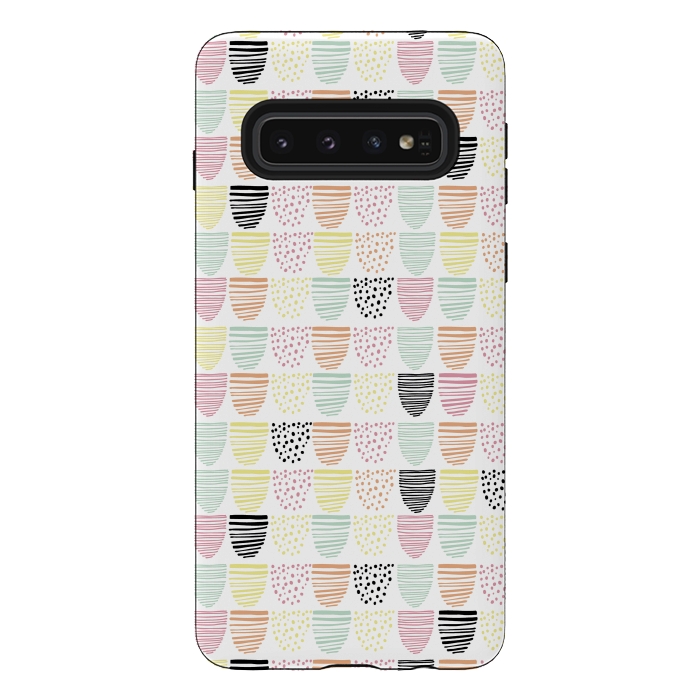 Galaxy S10 StrongFit Scandi Doodle by Alice Perry Designs