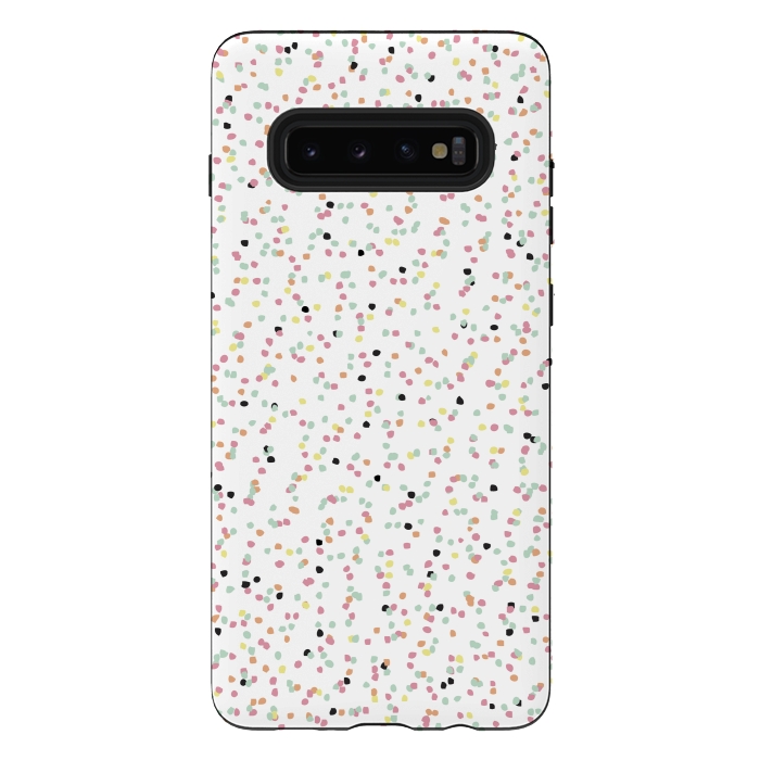 Galaxy S10 plus StrongFit Speckled Rain by Alice Perry Designs