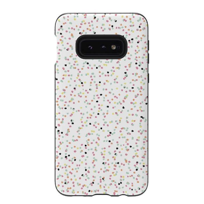 Galaxy S10e StrongFit Speckled Rain by Alice Perry Designs