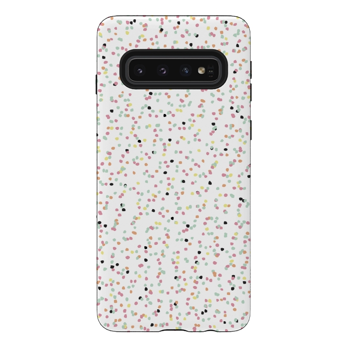 Galaxy S10 StrongFit Speckled Rain by Alice Perry Designs