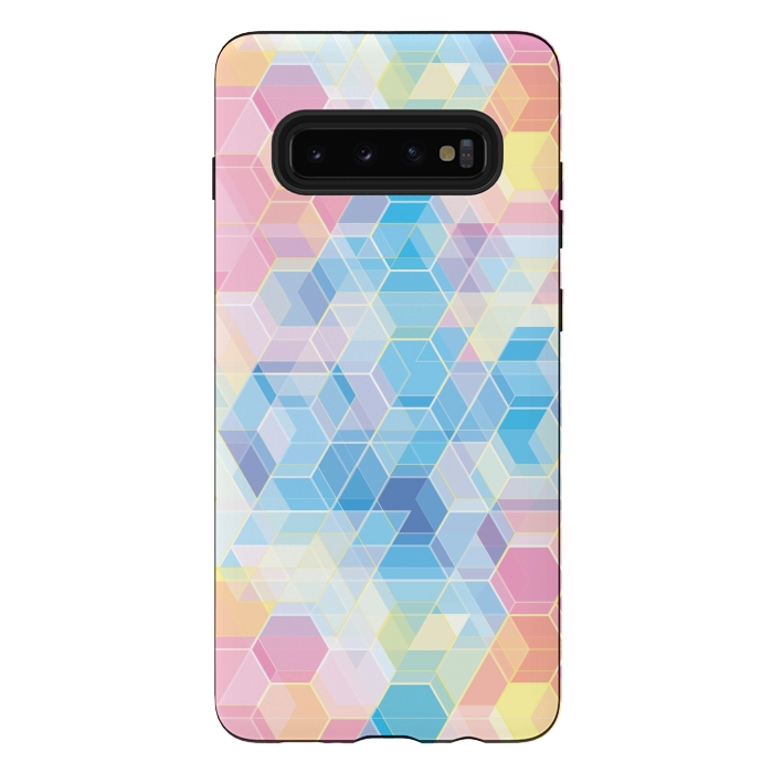 Galaxy S10 plus StrongFit Hexagons by M.O.K.