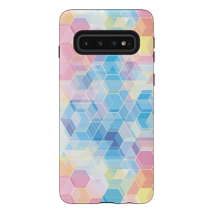 Galaxy S10 StrongFit Hexagons by M.O.K.