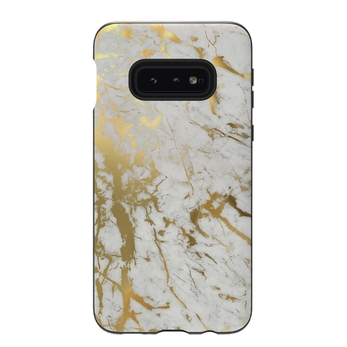 Galaxy S10e StrongFit Gold Marble by M.O.K.