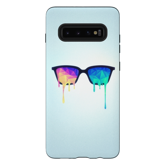 Galaxy S10 plus StrongFit Psychedelic Nerd Glasses with Melting lsdtrippy by Philipp Rietz