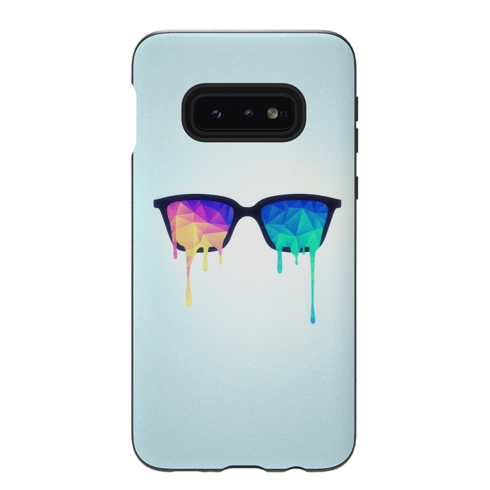 Galaxy S10e StrongFit Psychedelic Nerd Glasses with Melting lsdtrippy by Philipp Rietz