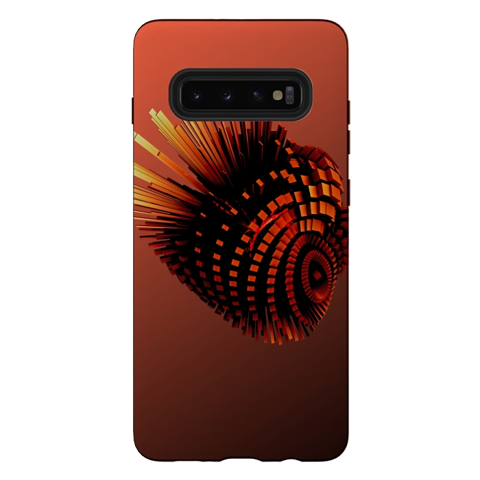 Galaxy S10 plus StrongFit Your Bronze Cyborg Heart by Adoryanti