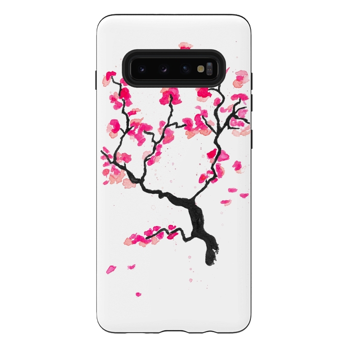 Galaxy S10 plus StrongFit Cherry Blossoms by Amaya Brydon