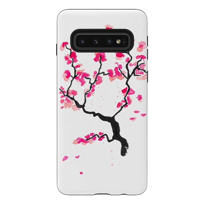 Galaxy S10 StrongFit Cherry Blossoms by Amaya Brydon