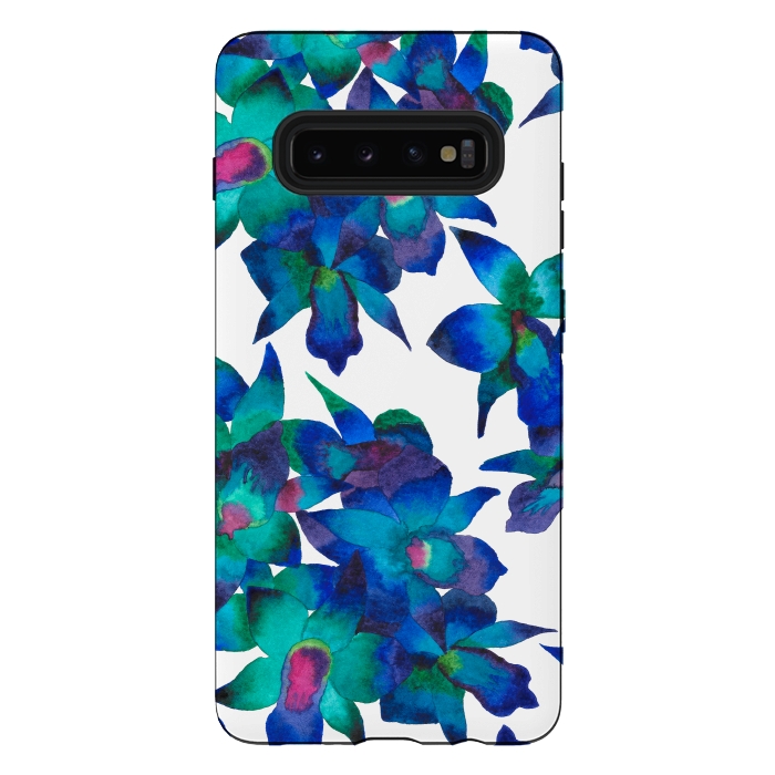 Galaxy S10 plus StrongFit Oceanic Orchid Fascination by Amaya Brydon