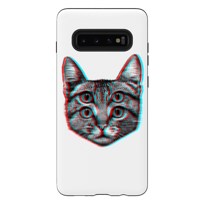 Galaxy S10 plus StrongFit 3D Cat by Mitxel Gonzalez