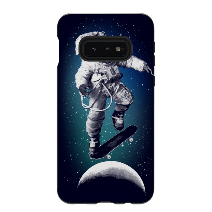 Galaxy S10e StrongFit Skateboarding astronaut by Mitxel Gonzalez