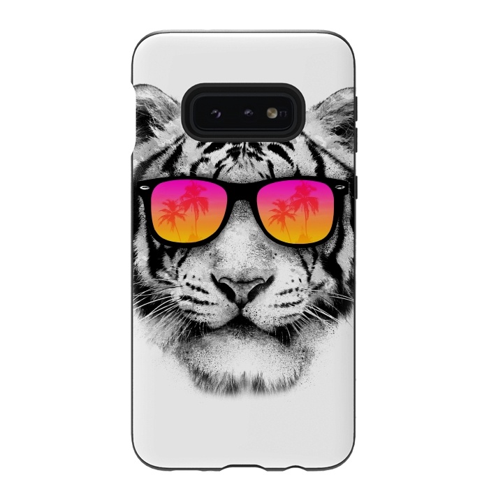 Galaxy S10e StrongFit The Coolest Tiger by Mitxel Gonzalez
