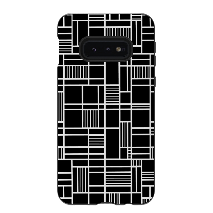Galaxy S10e StrongFit Map Outline Black 45 White by Project M