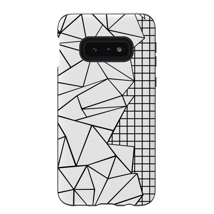 Galaxy S10e StrongFit AB Side Grid White by Project M
