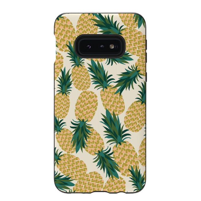 Galaxy S10e StrongFit Pineapples by Laura Grant
