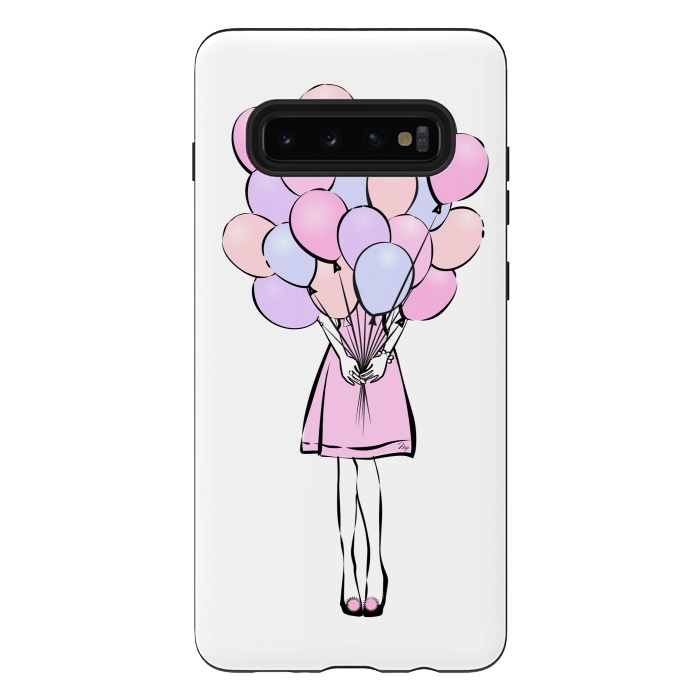 Galaxy S10 plus StrongFit Balloon Girl  by Martina
