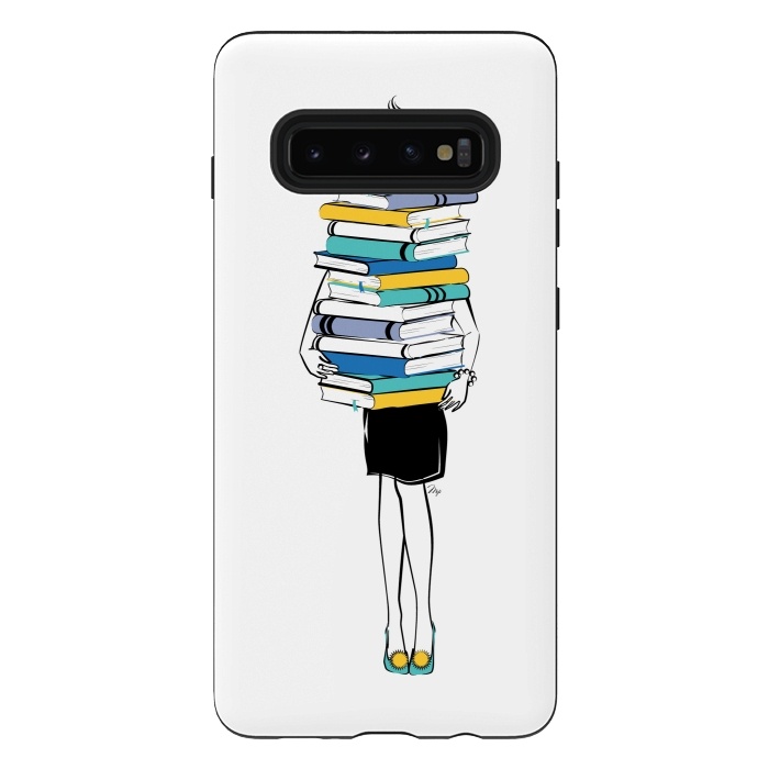 Galaxy S10 plus StrongFit Book Worm by Martina