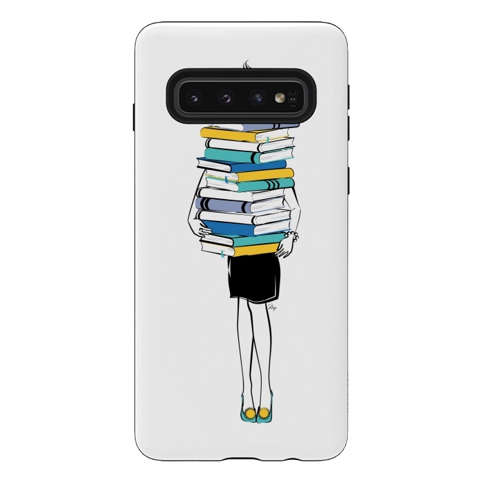 Galaxy S10 StrongFit Book Worm by Martina