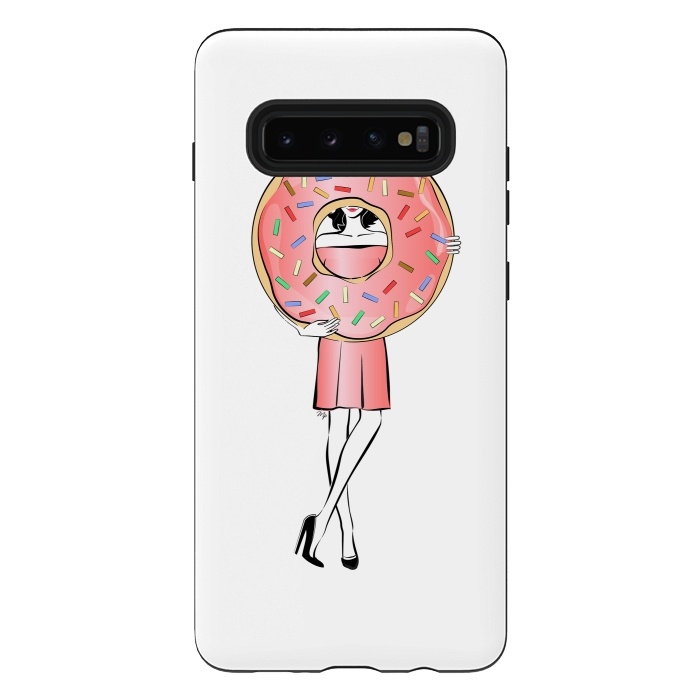 Galaxy S10 plus StrongFit Donut Girl by Martina
