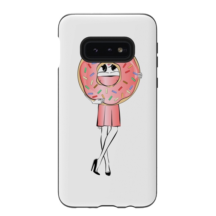 Galaxy S10e StrongFit Donut Girl by Martina