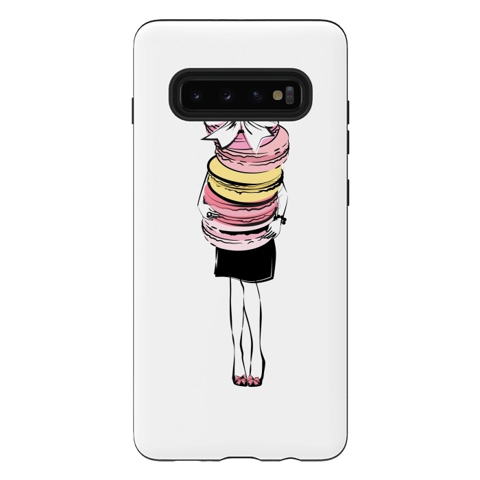 Galaxy S10 plus StrongFit I love Macarons by Martina
