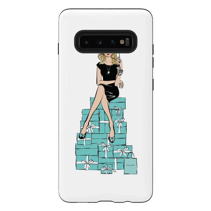 Galaxy S10 plus StrongFit Tiffany's Blue Girl by Martina