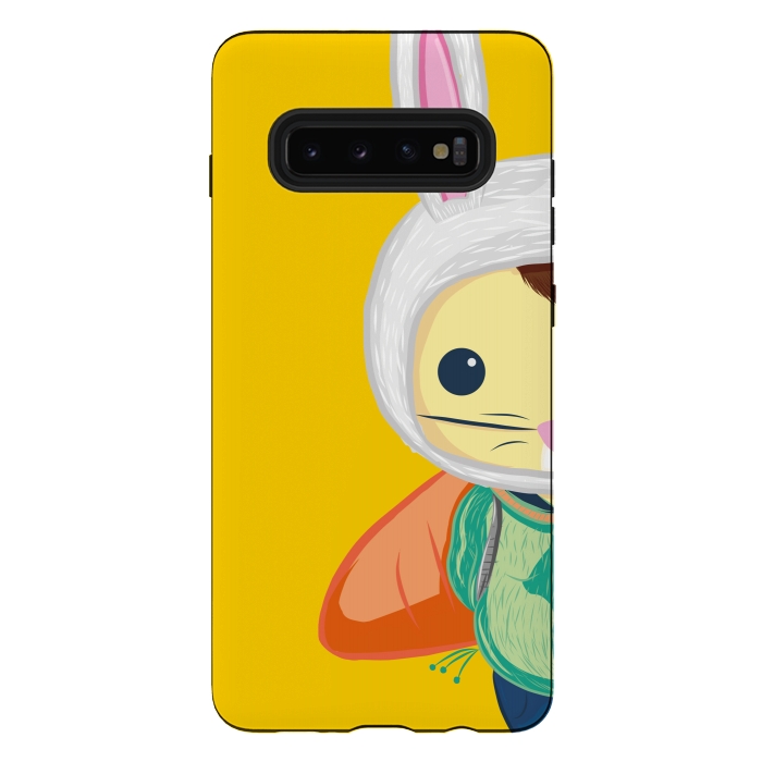 Galaxy S10 plus StrongFit Little Bunny by Alejandro Orjuela