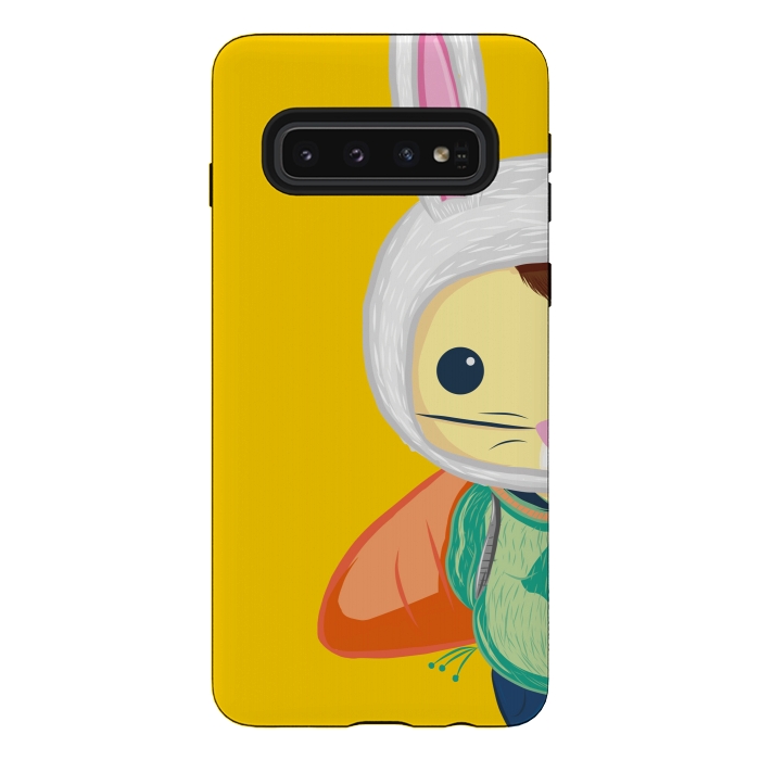 Galaxy S10 StrongFit Little Bunny by Alejandro Orjuela