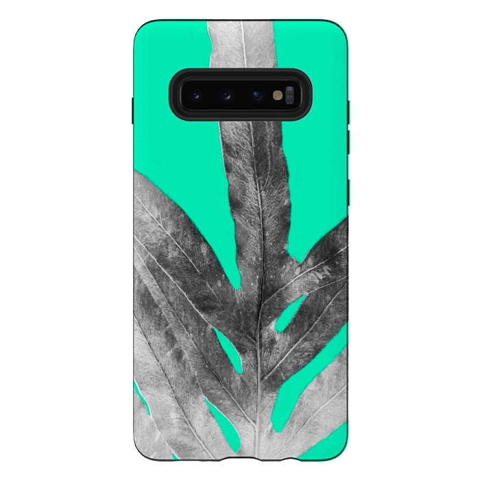 Galaxy S10 plus StrongFit Black and Blue by ANoelleJay