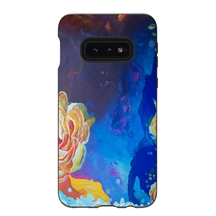 Galaxy S10e StrongFit Mad Lucy's Golden Roses by ANoelleJay