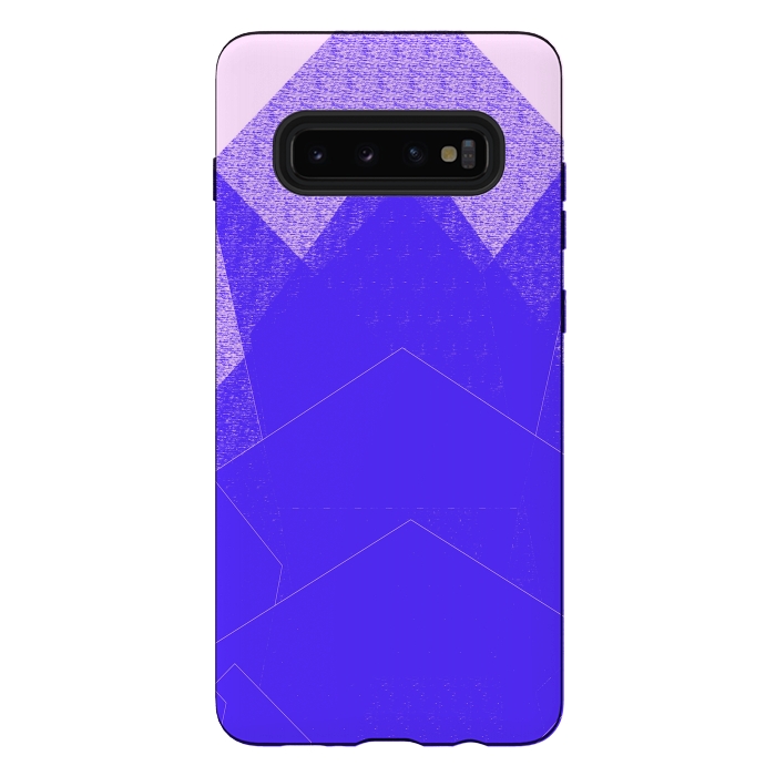 Galaxy S10 plus StrongFit Sunset Mountain Blue by ANoelleJay