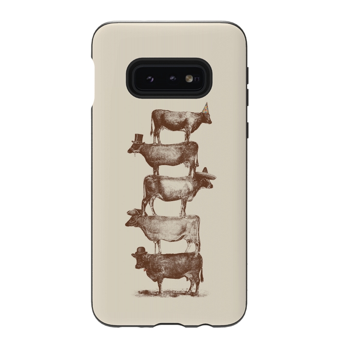 Galaxy S10e StrongFit Cow Cow Nuts by Florent Bodart