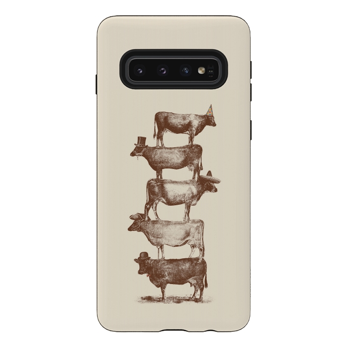 Galaxy S10 StrongFit Cow Cow Nuts by Florent Bodart