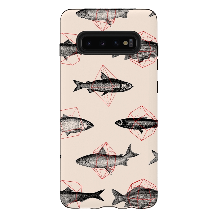 Galaxy S10 plus StrongFit Fishes in Geometrics I by Florent Bodart