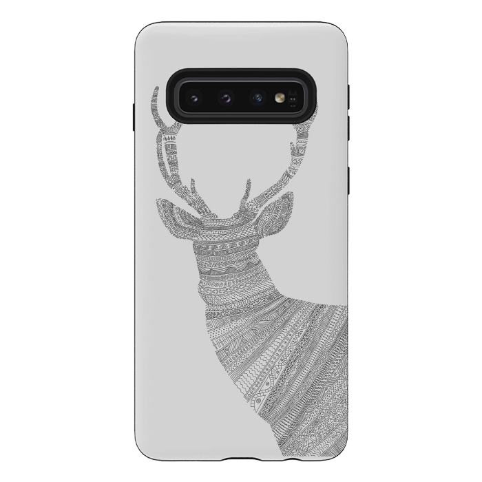 Galaxy S10 StrongFit Stag Grey Poster grey by Florent Bodart