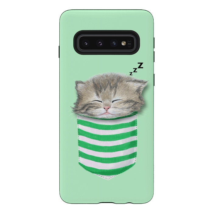 Galaxy S10 StrongFit Cat in The Pocket by Tummeow
