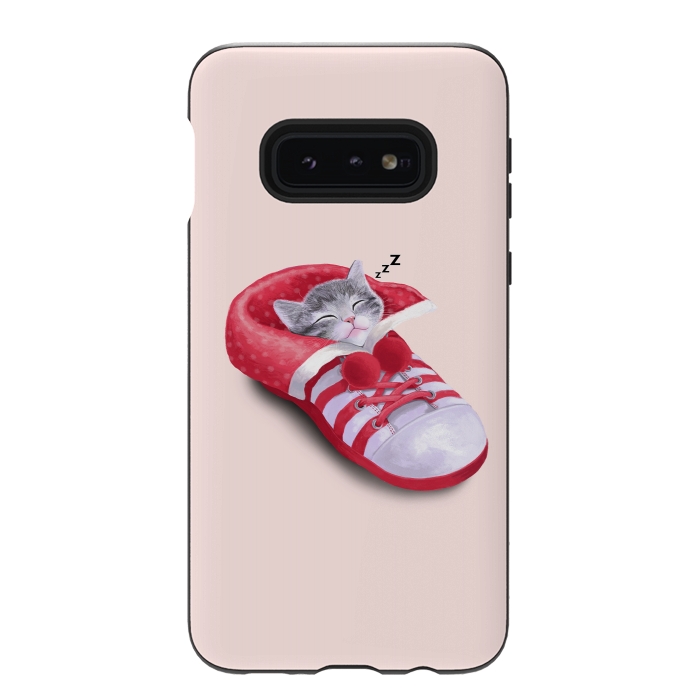 Galaxy S10e StrongFit Cat in The Shoe by Tummeow