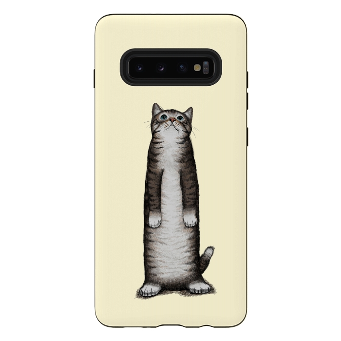 Galaxy S10 plus StrongFit Look Cat by Tummeow