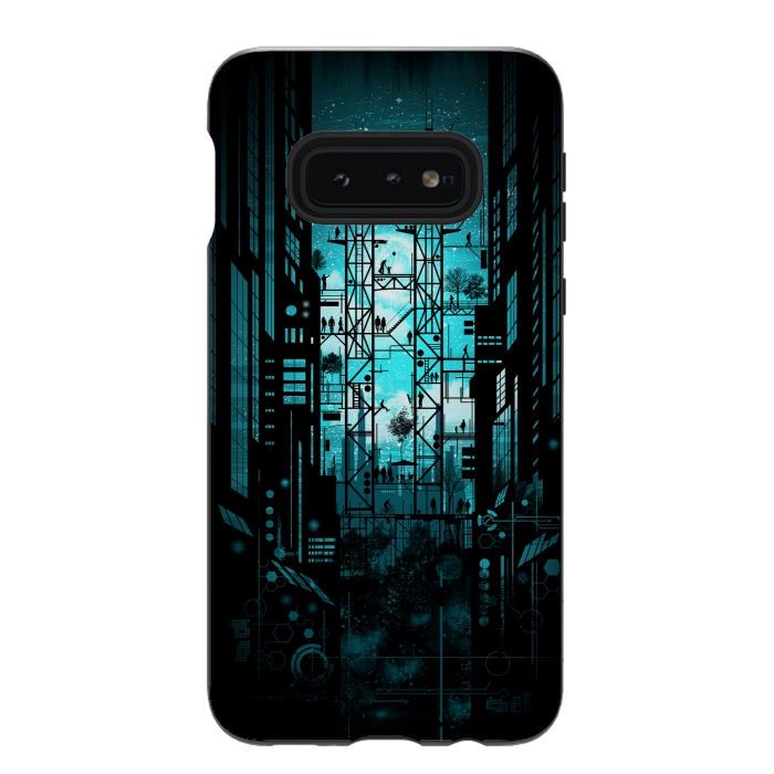 Galaxy S10e StrongFit Steelscape by Jay Maninang