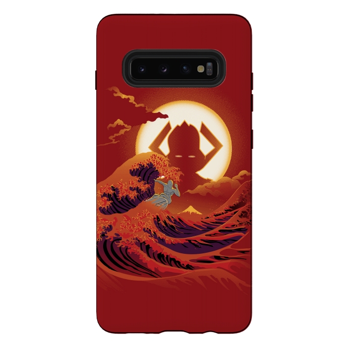 Galaxy S10 plus StrongFit Surfing with the Alien by Samiel Art