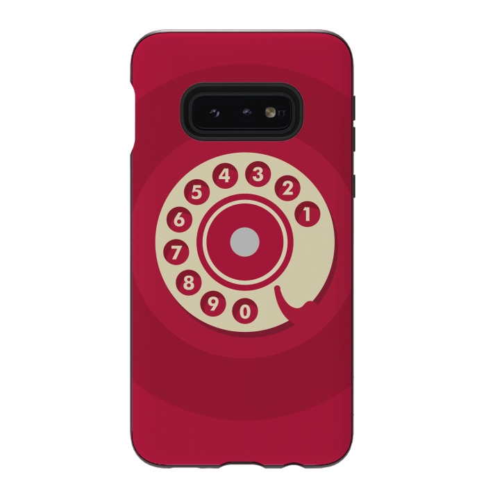 Galaxy S10e StrongFit Vintage Red Telephone by Dellán