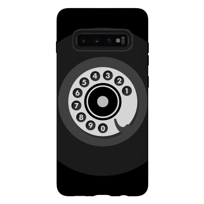 Galaxy S10 plus StrongFit Vintage Black Phone by Dellán