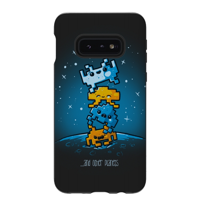 Galaxy S10e StrongFit Cute Invaders by Q-Artwork