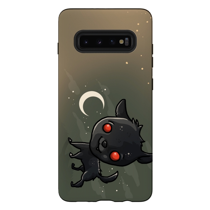 Galaxy S10 plus StrongFit Cute Black Shuck by Q-Artwork