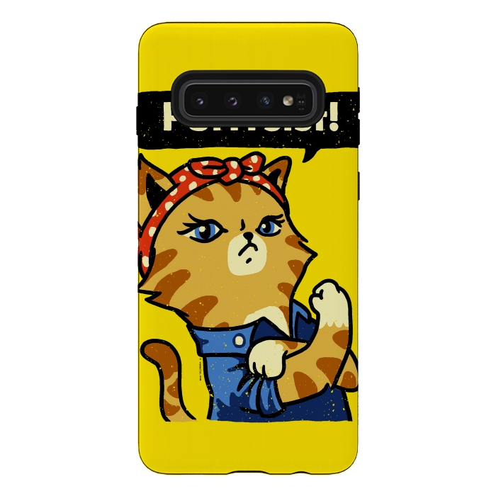 Galaxy S10 StrongFit Purrrsist! by Vó Maria