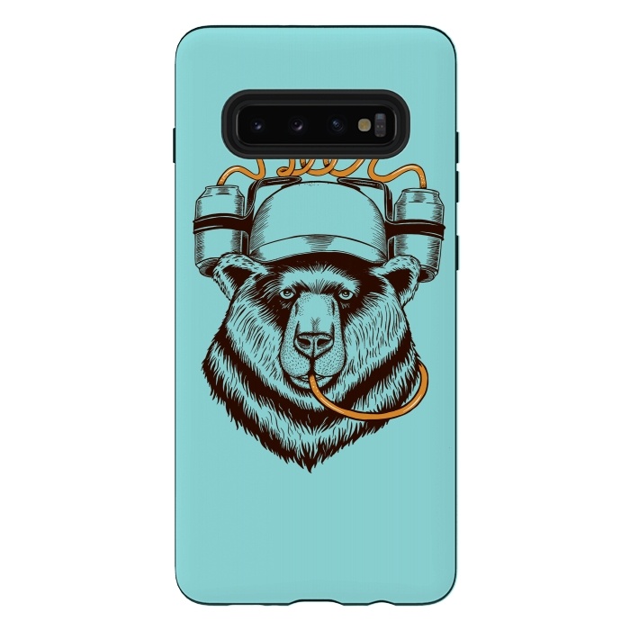 Galaxy S10 plus StrongFit BEAR LOVE BEER by Coffee Man