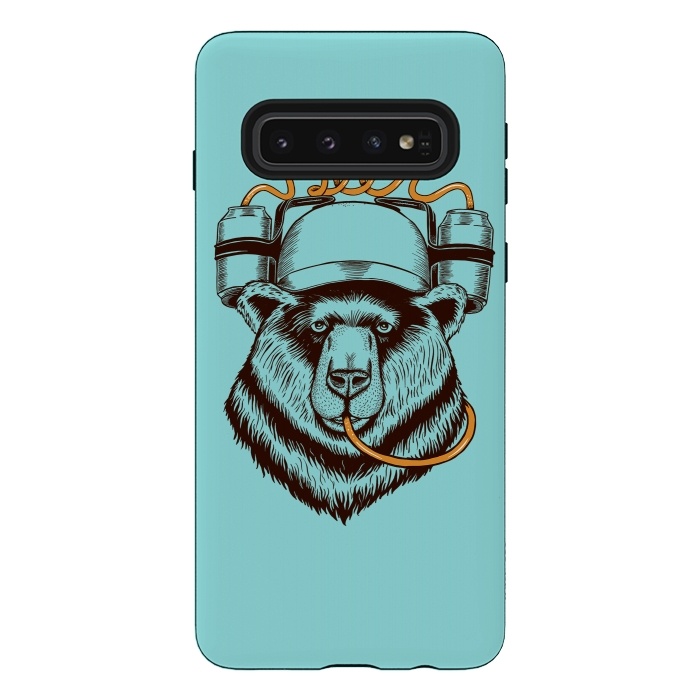 Galaxy S10 StrongFit BEAR LOVE BEER by Coffee Man
